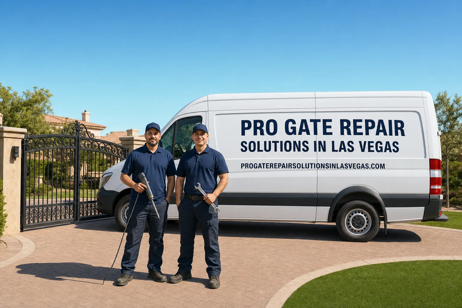 Pro Gate Repair Solutions IN Las Vegas service vehicle and crew in Las Vegas, NV